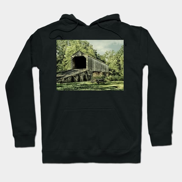 Schofield Ford Covered Bridge Hoodie by JimDeFazioPhotography